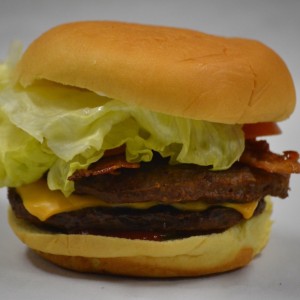A photo of a hamburger.