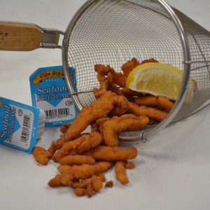 A photo of clam strips.