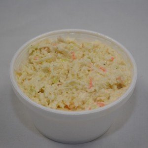 A photo of coleslaw.
